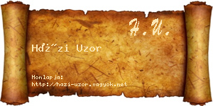 Házi Uzor névjegykártya